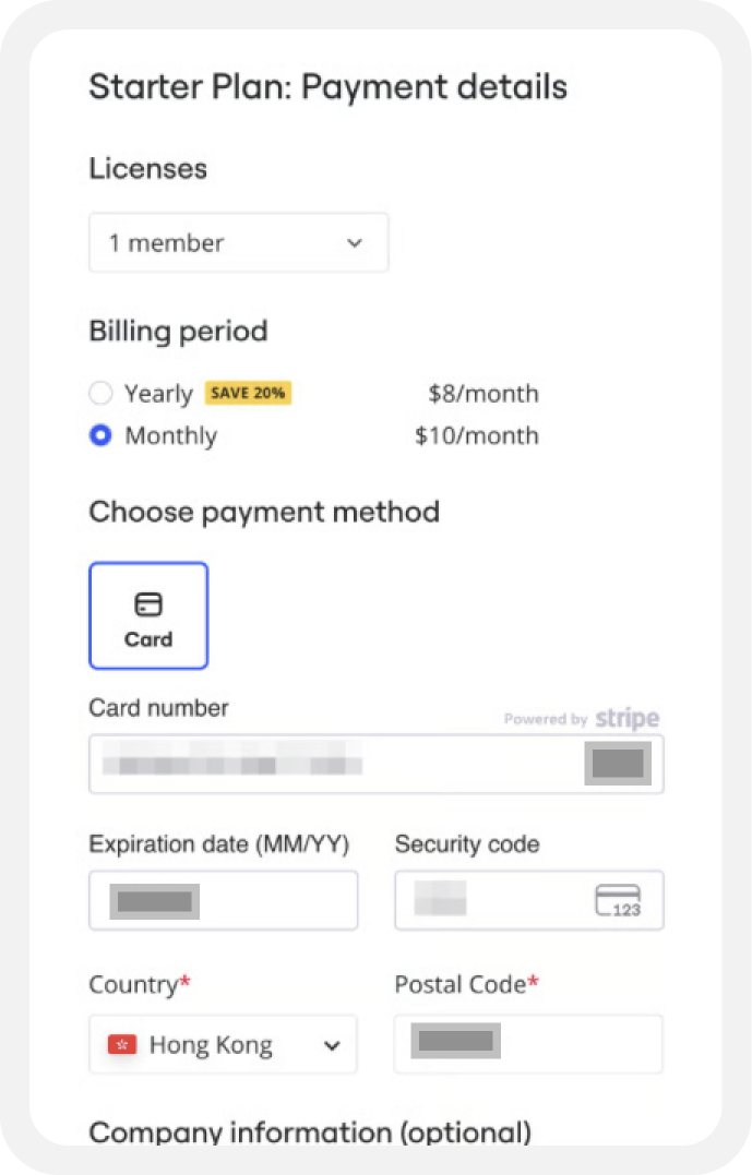 Notion: страница оплаты